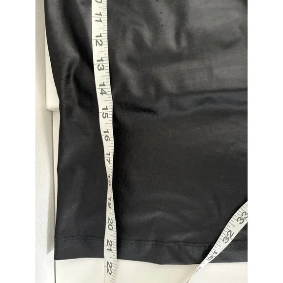 Bebe Sport Vintage Tank Top M Y2K Faux Leather Liquid Look Racerback Made in USA - Picture 9 of 13